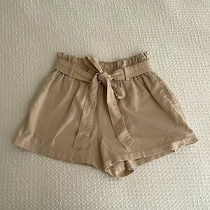 Belted Paperbag Shorts